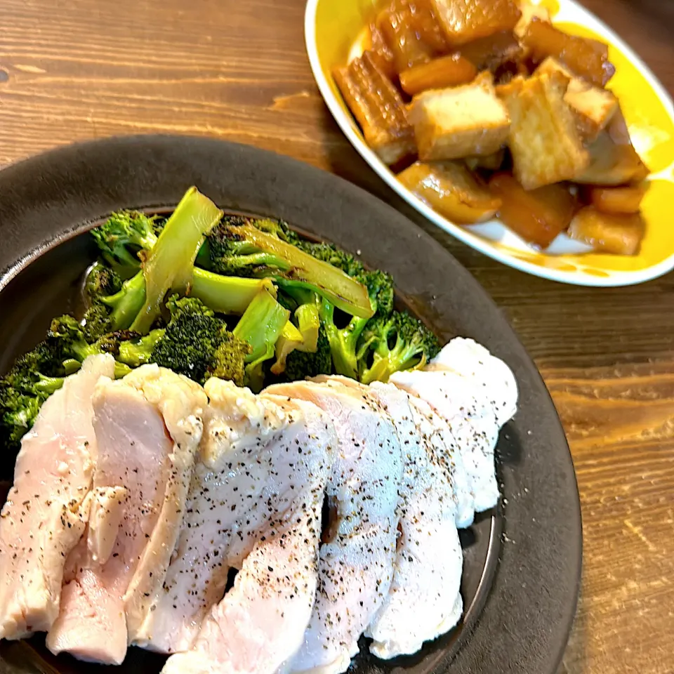 サラダチキン、大根と厚揚げの中華炒め煮|gohan♡さん