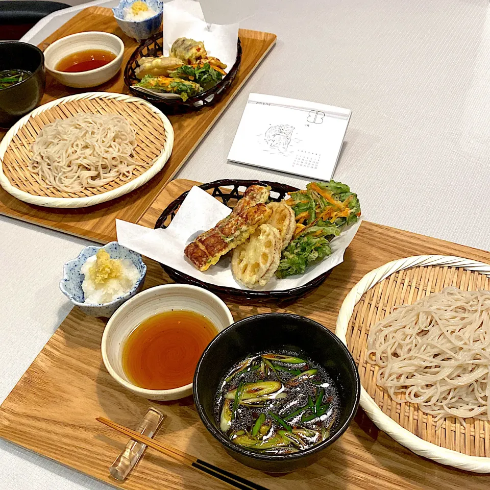 鴨南蛮蕎麦、精進揚げ|papinさん