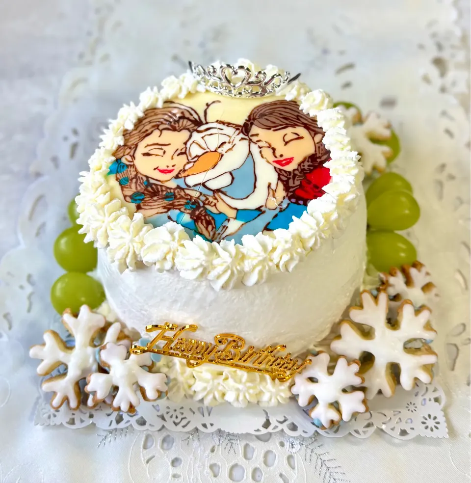 アナ雪ケーキ|富士子🍒🐰🍓さん