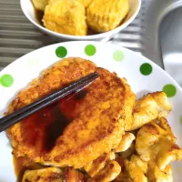 今日は名古屋コーチン焼きと鍋用つみれ焼いて揚げ出し豆腐にベルジンギスカンタレぢゃ|時雨さん