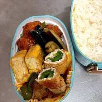 肉団子甘酢とピーマン巻いてみた|みどりさん