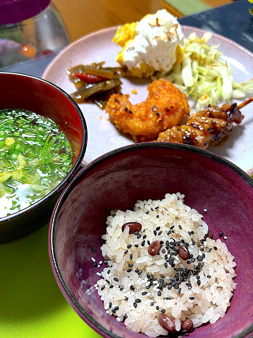 #誕生日 #お赤飯 #朝ごはん|ぴぃちゃんさん