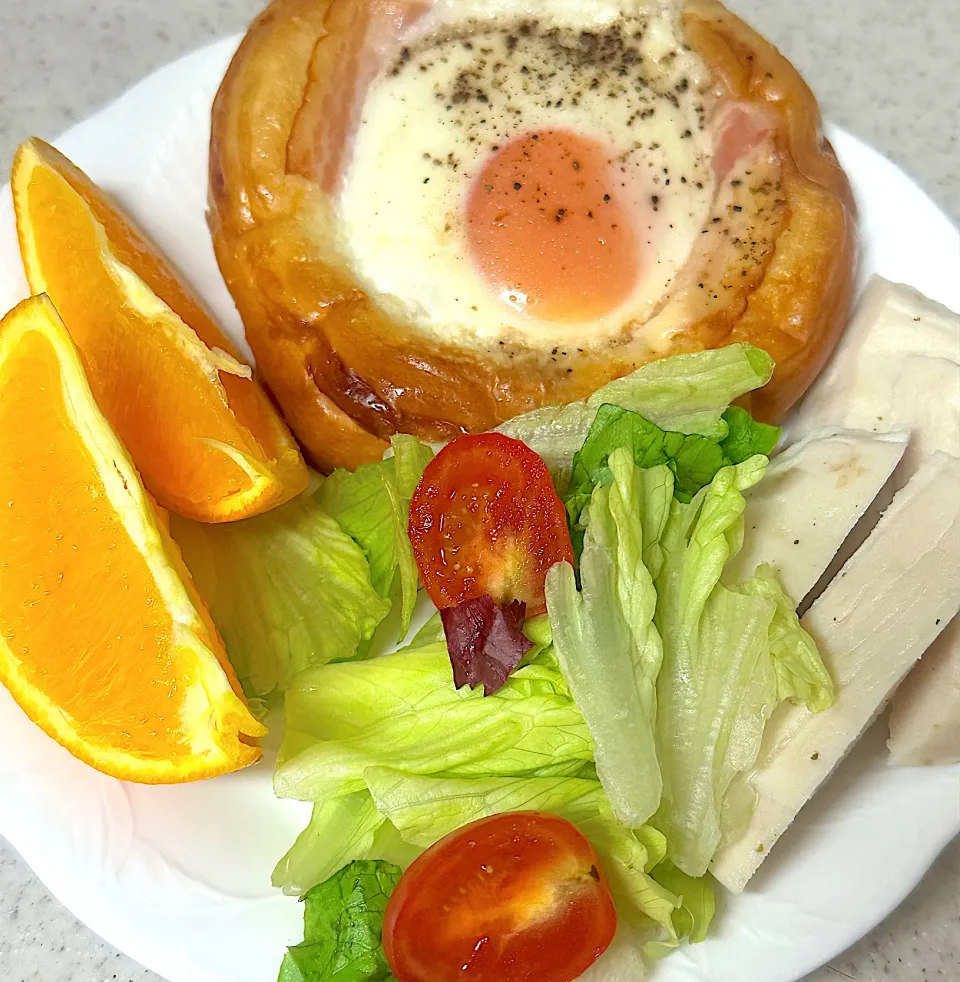 ベーコンエッグパンモーニング|besさん