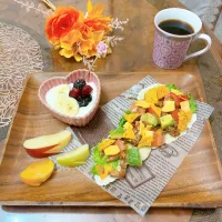 ナンタコスで朝ごはん|ショコラさん