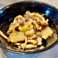 長芋としめじのバター醤油炒め|ぎんさん