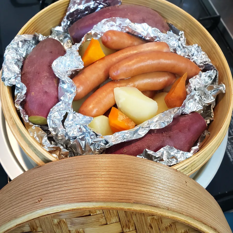 ウインナーと野菜蒸し|もりぞうさん