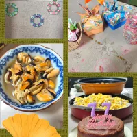 義母さん作ちらし寿司、おでん、瀬戸貝煮物でお祝い昼ごはん