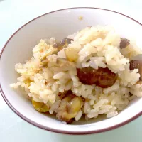 天津甘栗で栗ご飯|なちょさん
