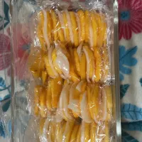 大根と柿のつけもの　案外うまい|ぽんぽこまめだ。さん