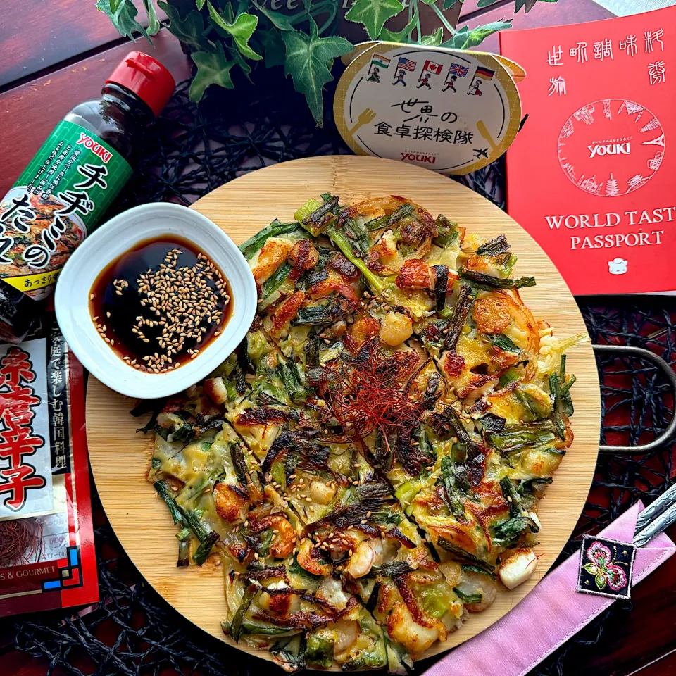 🌺🌺Foodie🌺🌺さんの料理 雨の日はカリッとフワッとな海鮮チヂミ❤️❤️❤️❤️|🌺🌺Foodie🌺🌺さん