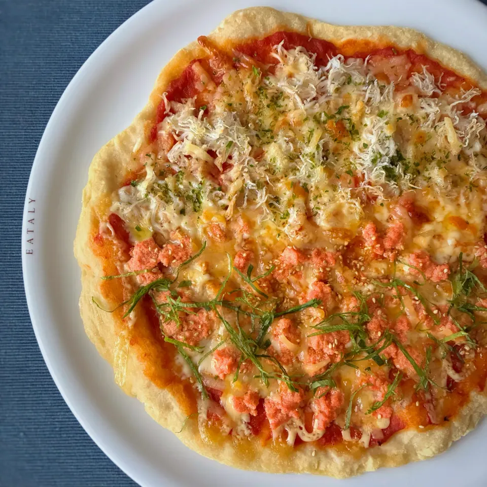 しらす+明太子のピザ（ハーフ＆ハーフ）|アッチさん