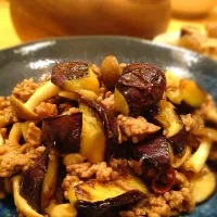 ナスと挽肉の甘辛炒め|ともさん