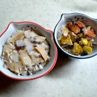 鮑丼とサザエ刺しとつぼ焼き丼|こっぷさん