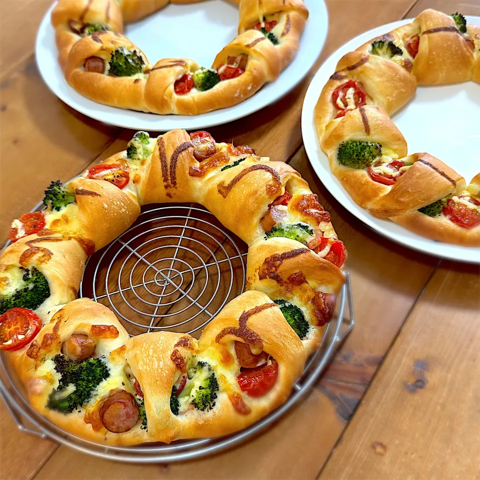 クリスマスリースパン🎄|ましてさん