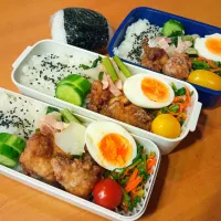 次男・私弁当&おにぎり|tamagomagomagoさん