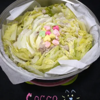 Snapdishの人気料理写真:白菜と豚肉のミルフィーユ蒸し✨