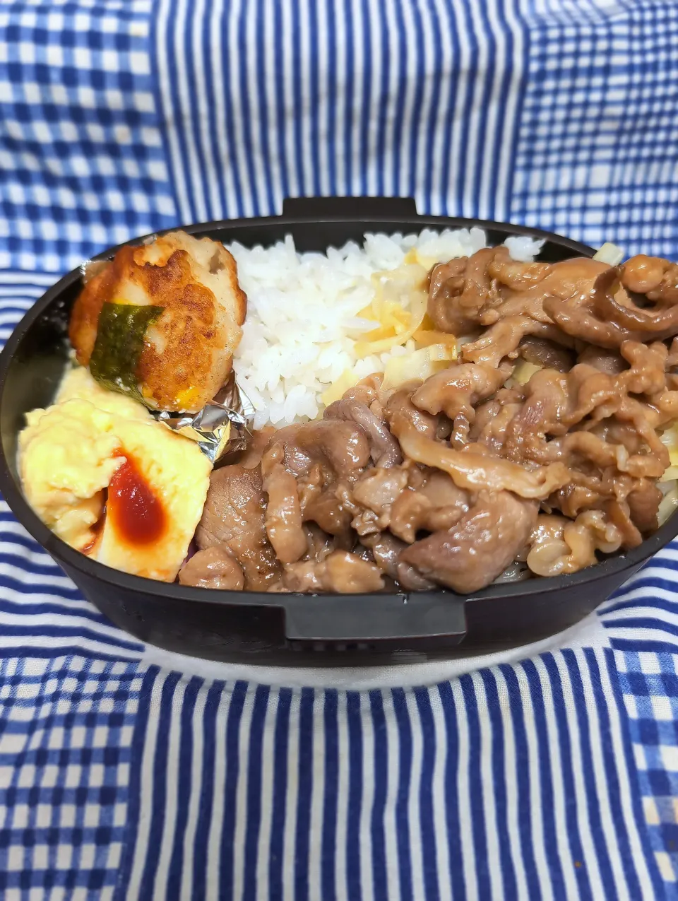 ぶたこま甘辛弁当|ハリネズミさん