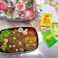 2025.11.10はミニオンの卵焼き入り焼肉弁当🌸|makoさん