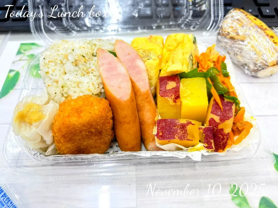 🦐🍙海老殻ふりかけのおにぎり弁当🐣🍱|TakeBooさん