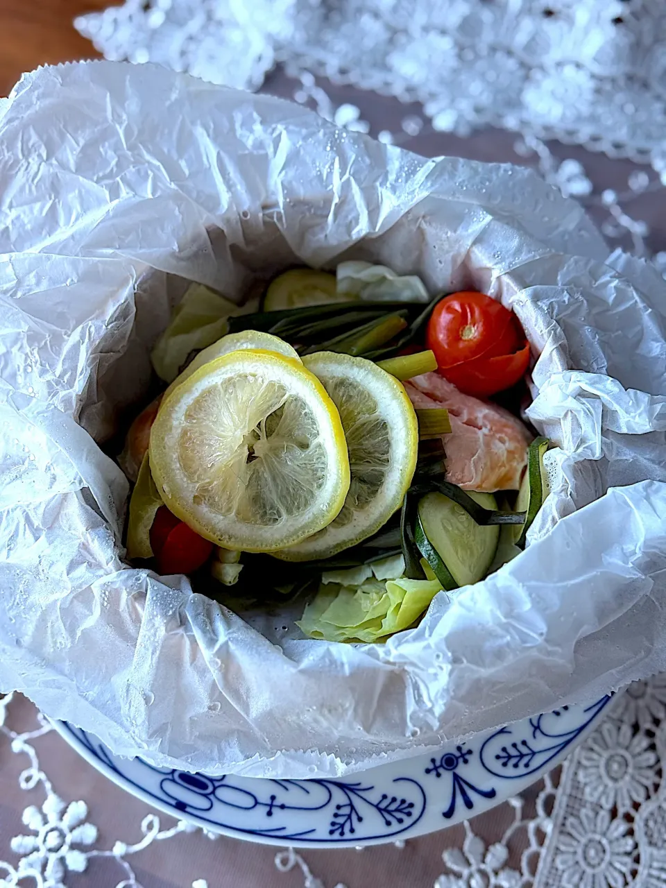 サーモンの包み蒸籠蒸し　くるみみそ|チイホ✨さん