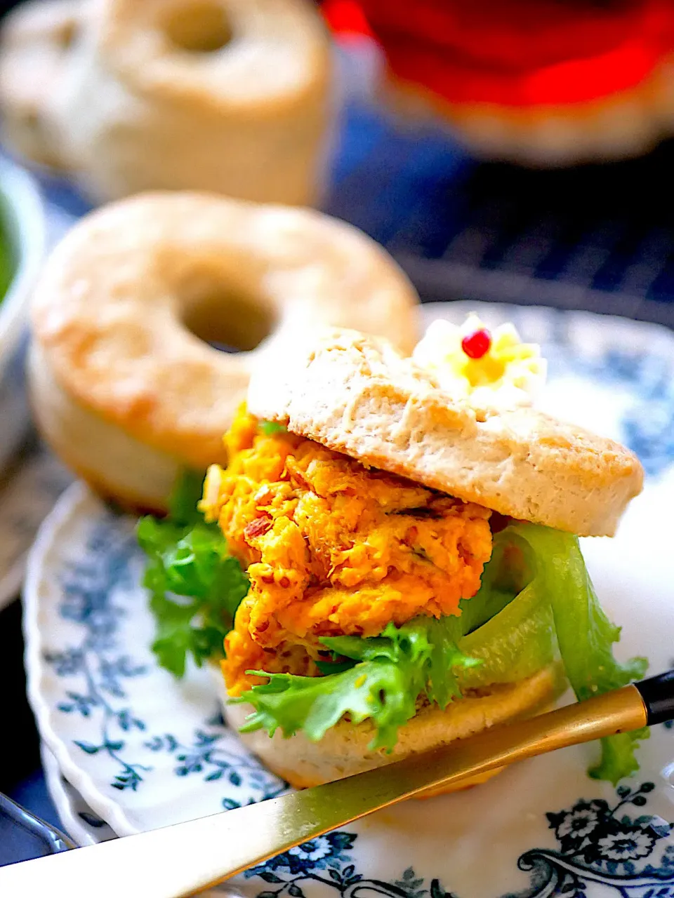 レシピあり🕺豆乳ヨーグルト入りケ○タ風ビスケットサンド|kukulutomo ❁𓎪 ⡱𓎩‎𐩢𐩺𓎪 ⡱さん