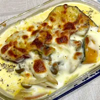 かぼちゃとさつまいものグラタン|あいさん