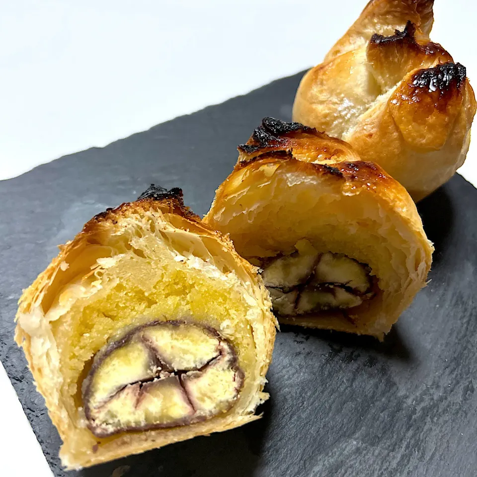 自家製渋皮煮からのマロンパイ🌰|長さんさん