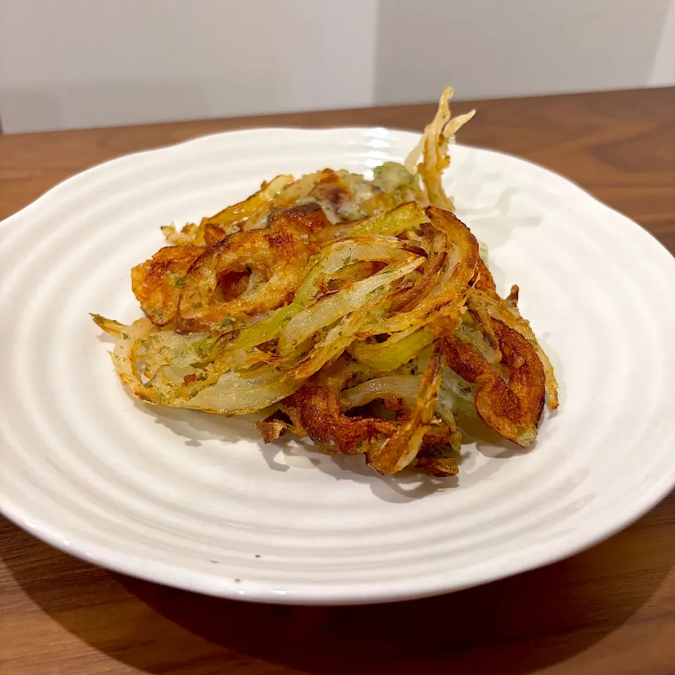 ちくわとたまねぎのかき揚げ|りさこさん