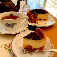 キャラメリゼりんご🍎のバスク風チーズケーキ|Mikaさん