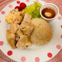 【いきなり寒くて…】カオマンガイ　ポテサラ|飛鳥さん