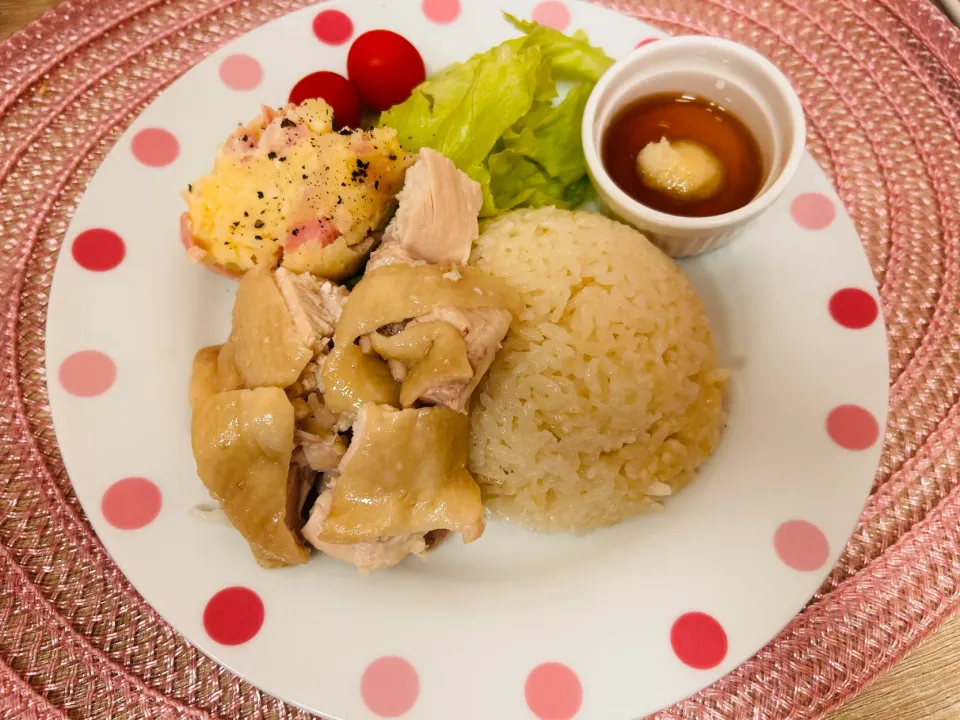 【いきなり寒くて…】カオマンガイ　ポテサラ|飛鳥さん