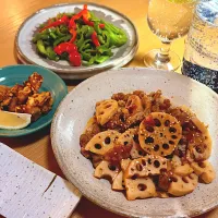 蓮根と豚肉のオイスター煮🍂|kaeさん