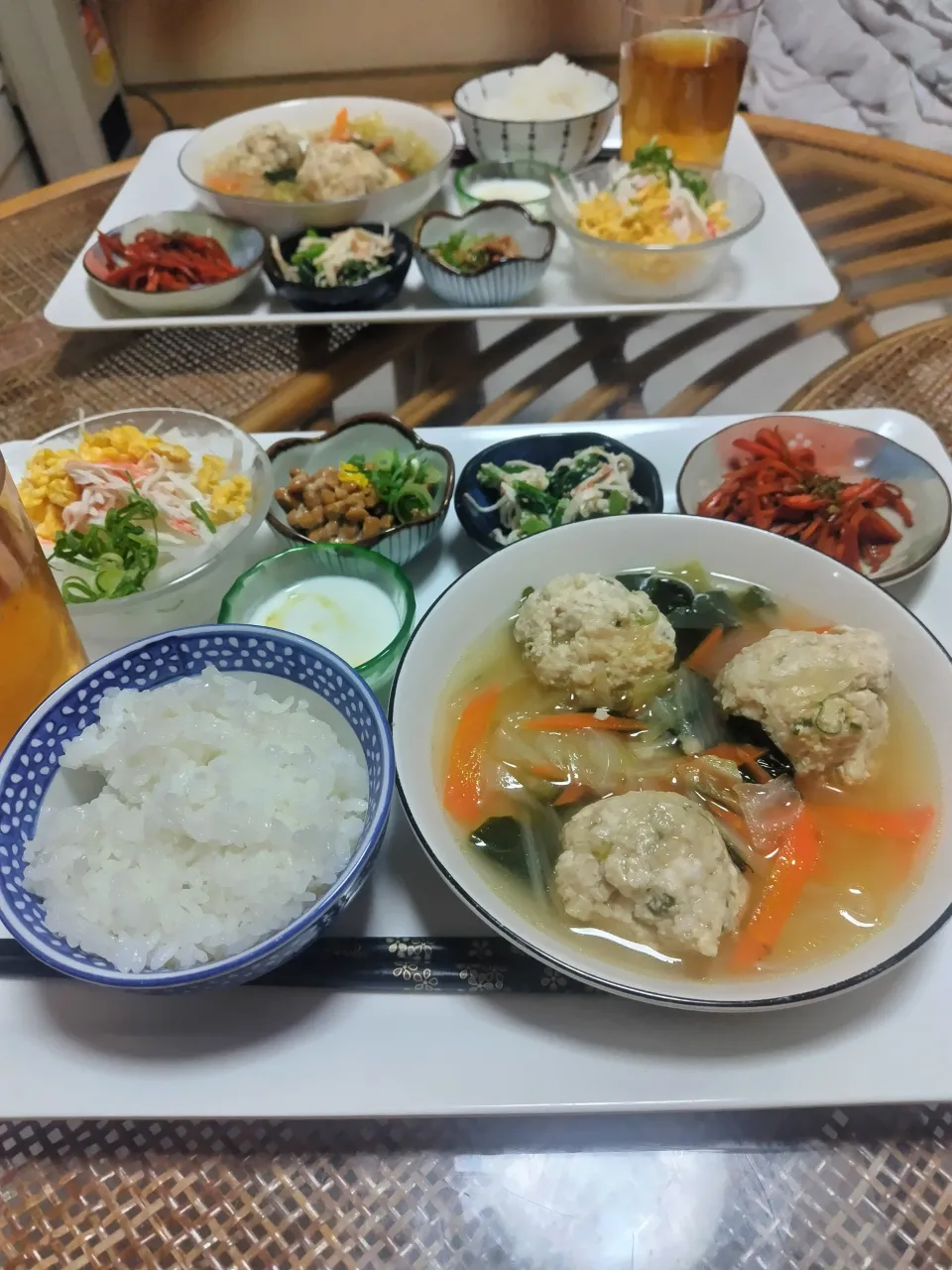 えのきの鶏団子野菜スープ定食です✨|rikako♪。.:＊さん