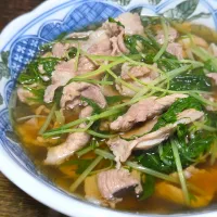 パパ作🥸豚こまと水菜のめんつゆ煮|ぱんだのままんさん