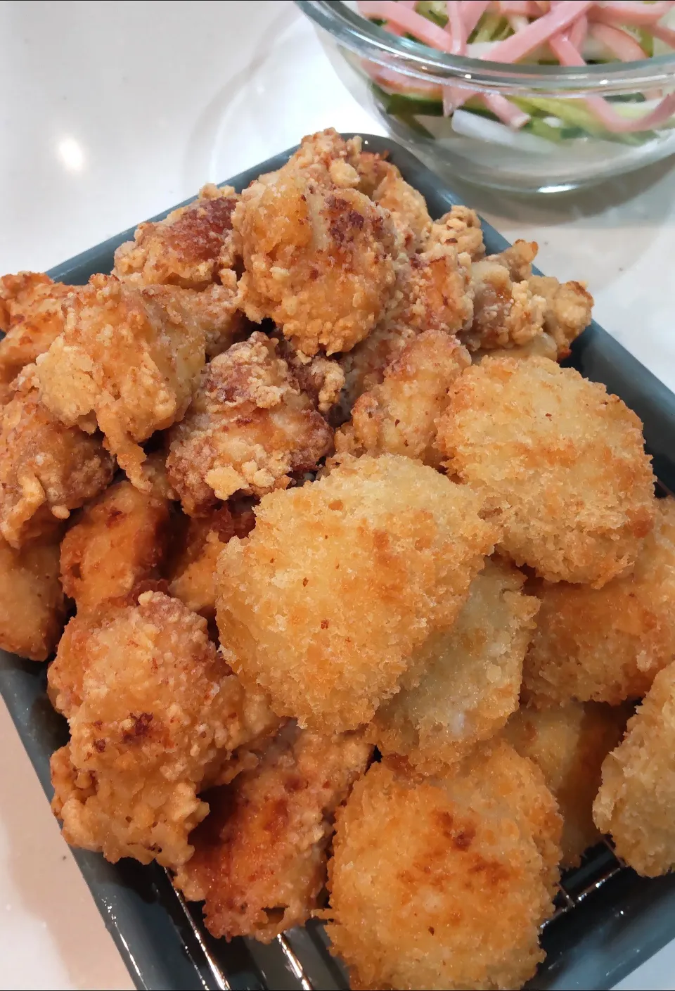 唐揚げ&ホタテ揚げ|ポコさん