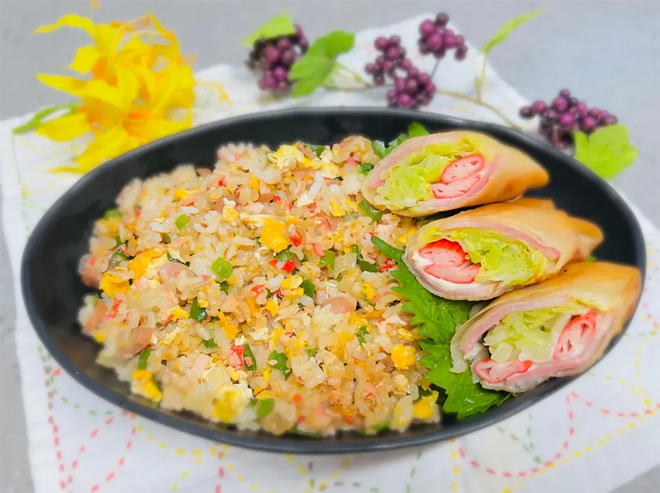 「いつかのチャーハン＆アルモンデ春巻き」|バシュランさん