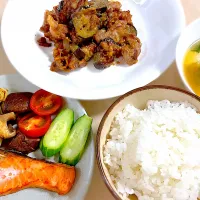 豚肉と茄子、ごぼう、しそ入味噌炒め|pepiさん