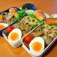 次男・私弁当&おにぎり| tamagomagomagoさん