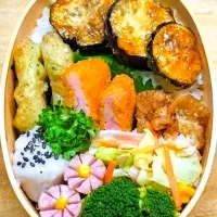 茄子の照り焼き弁当🍱|にゃん(=^・^=)さん
