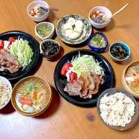 生姜焼き定食(*ꆤ.̫ꆤ*)|さくたえさん