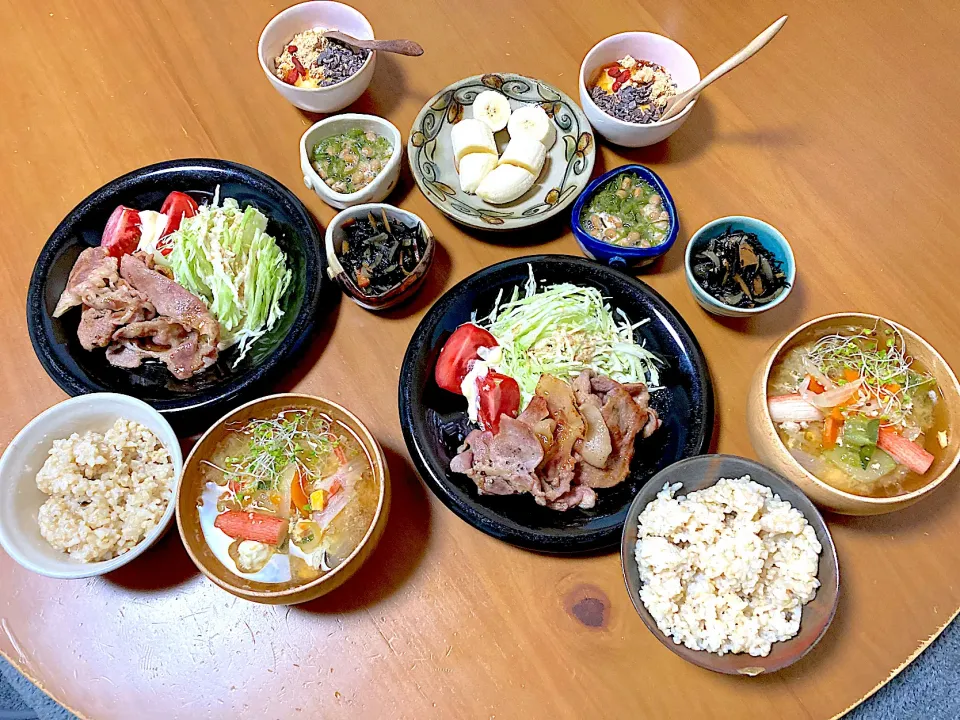 生姜焼き定食(*ꆤ.̫ꆤ*)|さくたえさん