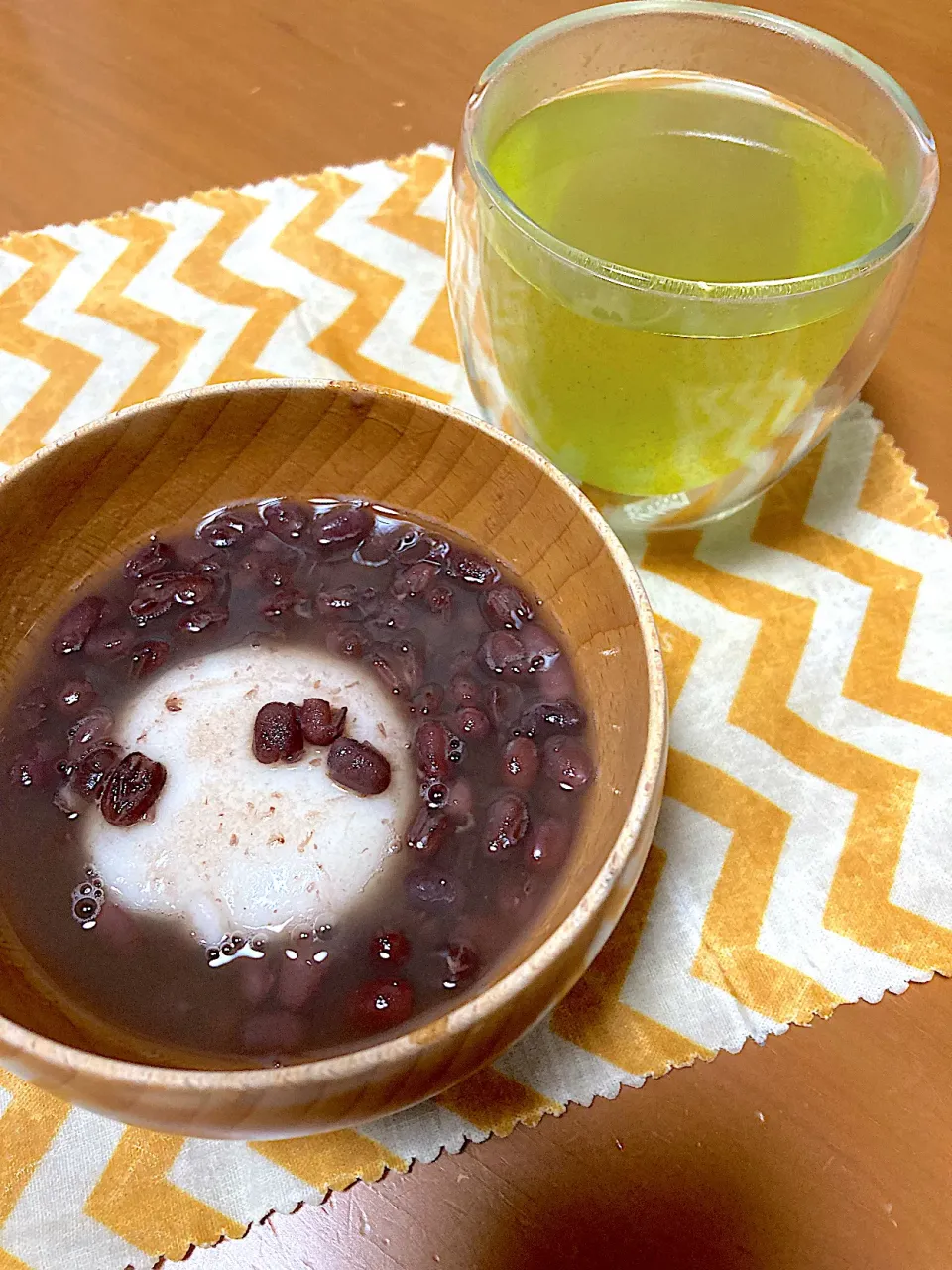 杵付きお餅入りぜんざい🫘|さくたえさん