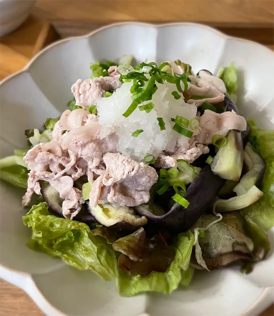 豚しゃぶと茄子のおろし香味和え|meronさん