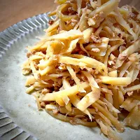 マルコメさんの味噌と大豆ミートを使って　　　　　　「新生姜と大豆ミートの炒め煮」|maSami＊さん