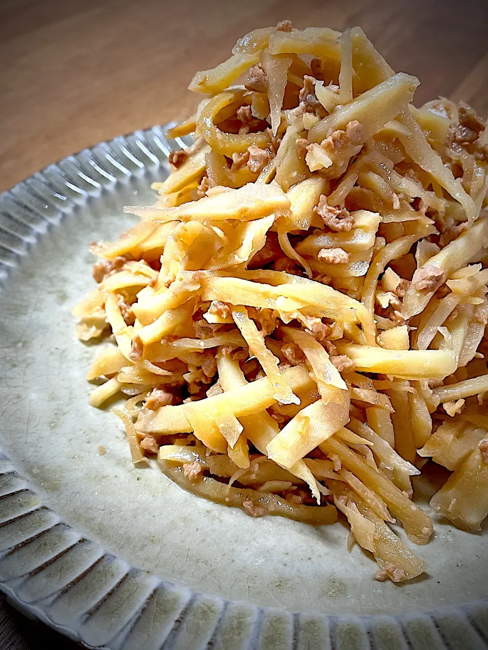 マルコメさんの味噌と大豆ミートを使って　　　　　　「新生姜と大豆ミートの炒め煮」|maSami＊さん