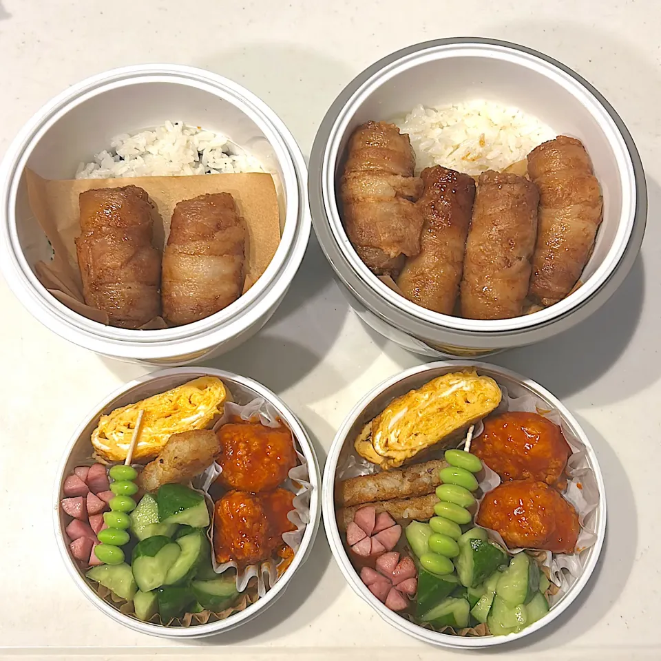 ヤンニョムチキン
きゅうりの漬物
シャウエッセン
卵焼き
枝豆
肉巻きおにぎり
のり弁|ayumomさん