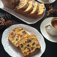 ノンバターのフルーツパウンドケーキ