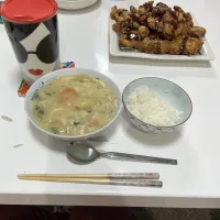 晩御飯☆シチュー☆ヒレカツ|Saharaさん