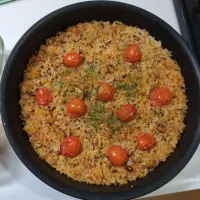 豚ひき肉のパエリア|つくもさん