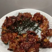 とろたまヤンニョム豚カルビ丼|みっつさん